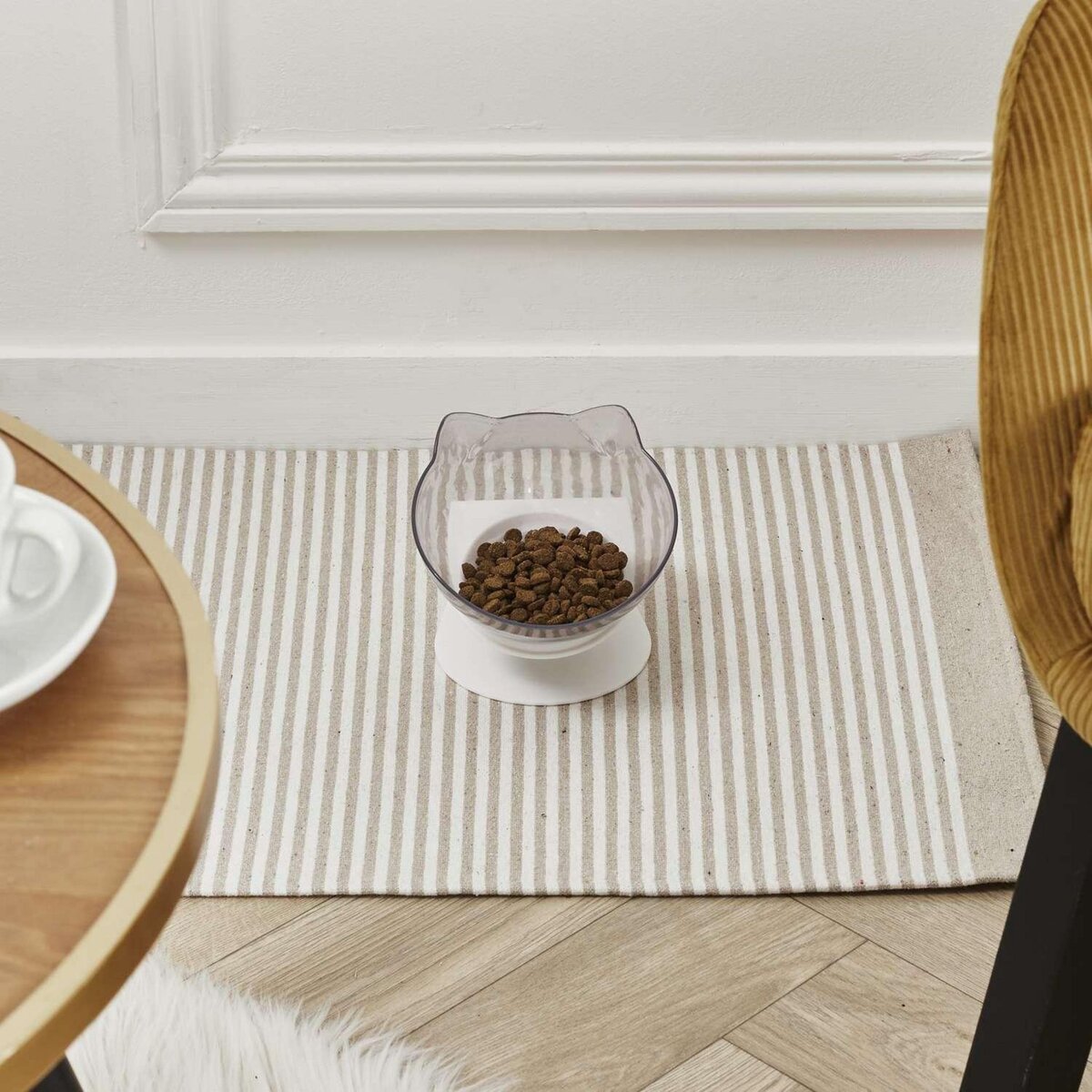 The concept Factory Gamelle tête de chat surélevée - Blanc