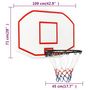 Voir la diapositive 6 : VIDAXL Panneau de basket-ball Blanc 109x71x3 cm Polyethylene