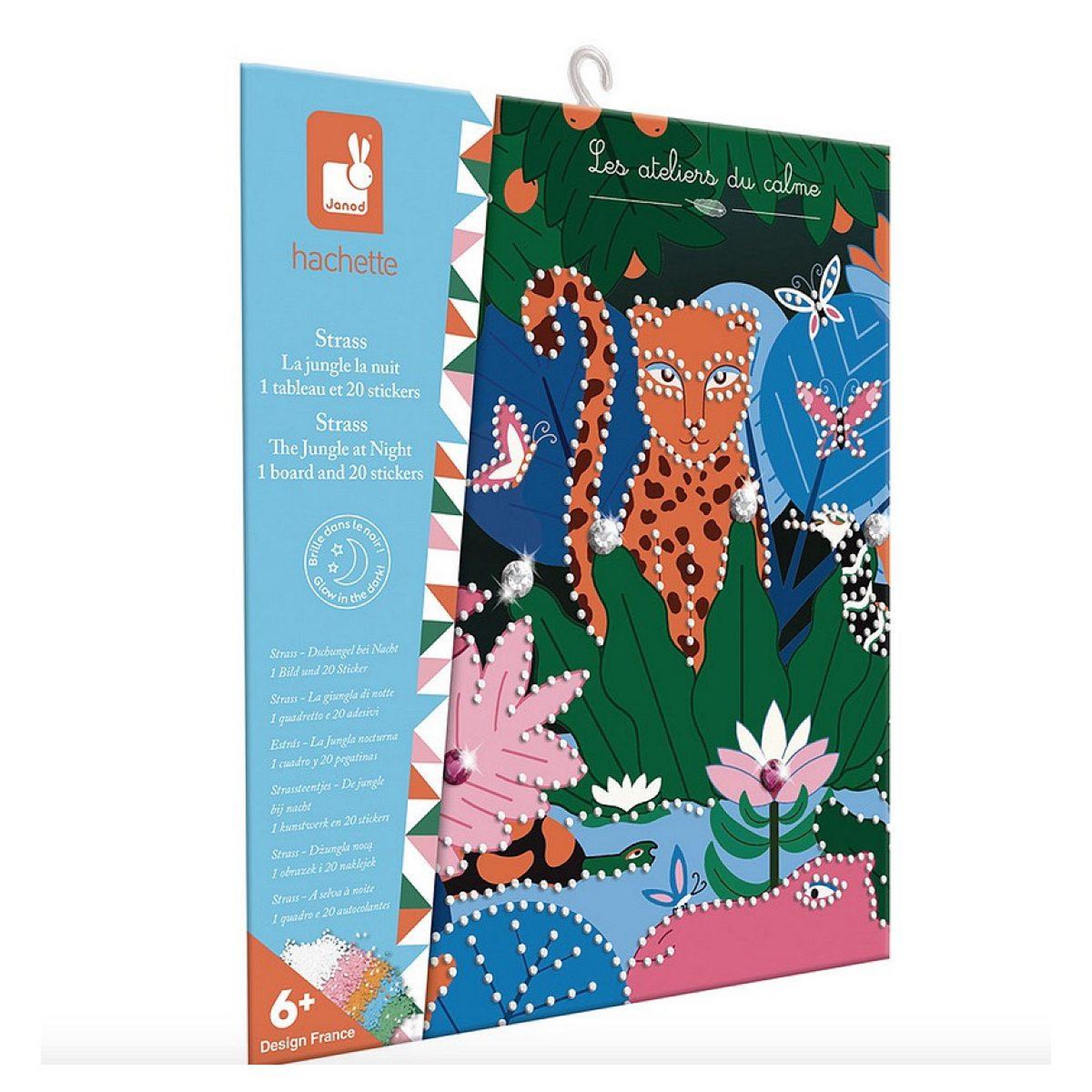 JANOD Tableau a strasser la jungle la nuit - kit creatif