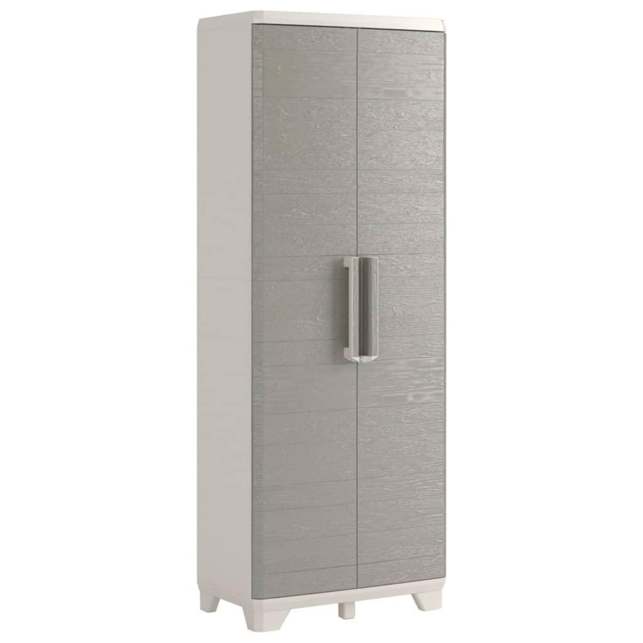 Keter Keter Armoire de rangement de jardin a etageres Creme et taupe