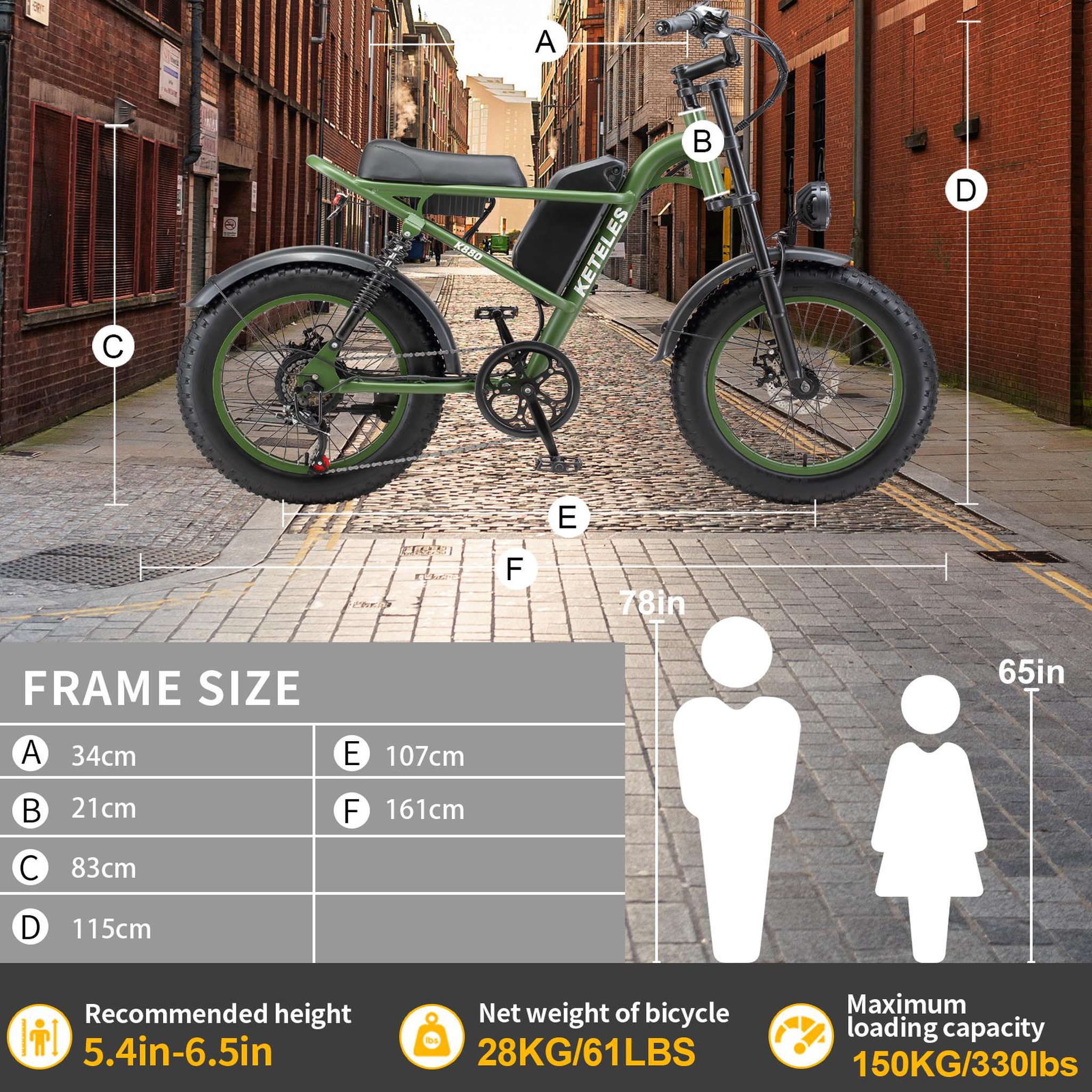 Voir la diapositive 4 : KETELES Vélo électrique tout suspendu keteles k880