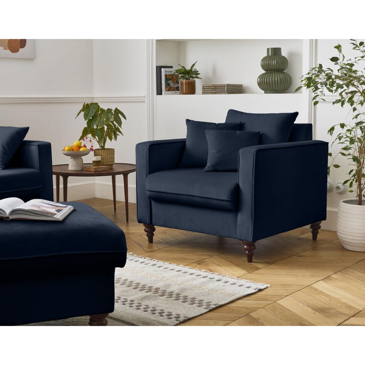 BEST MOBILIER Flamingo - fauteuil en velours