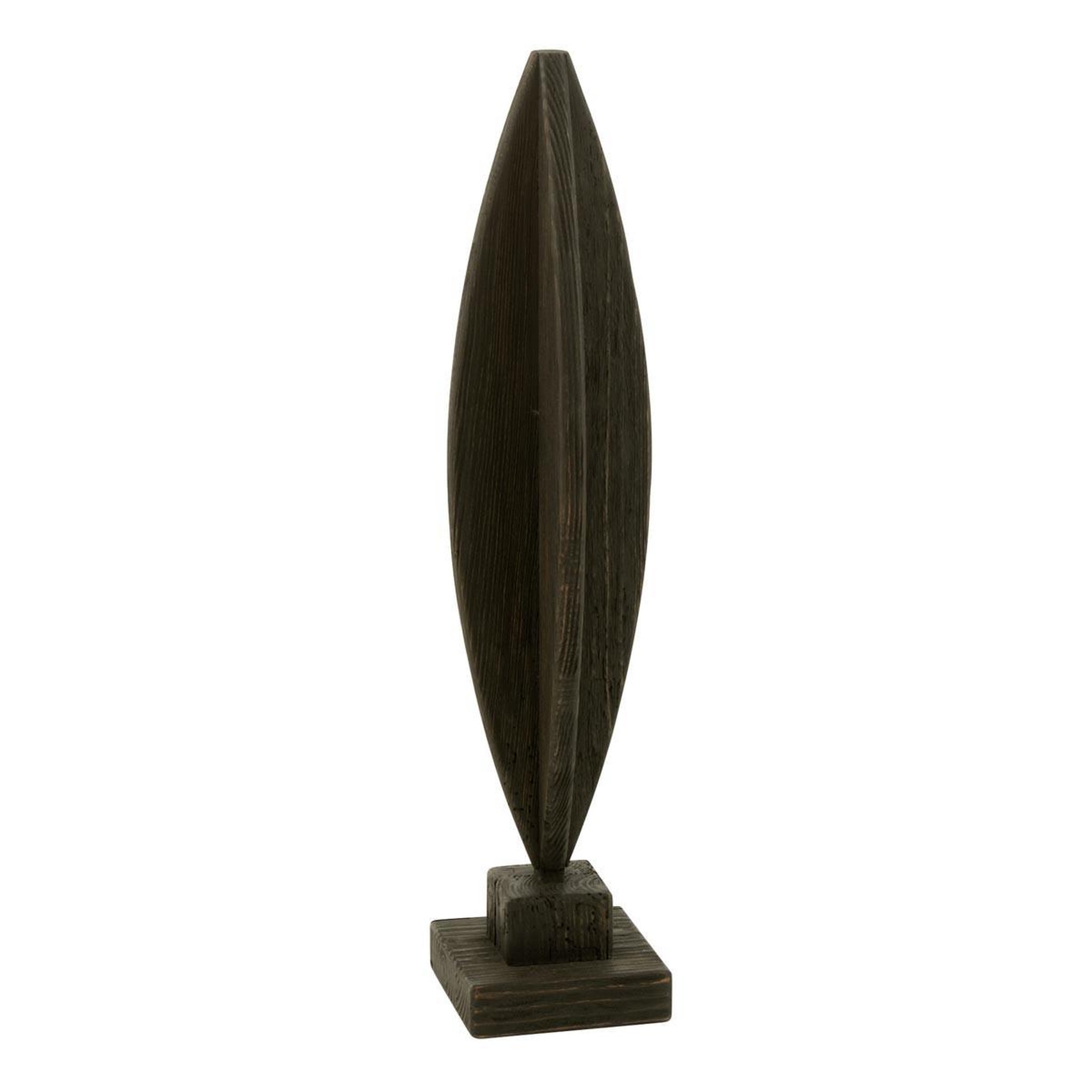 J-LINE Déco sur pied en bois  luke  70cm noir