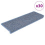 Voir la diapositive 1 : VIDAXL Tapis d'escalier autocollants 30 pcs 65x21x4 cm bleu
