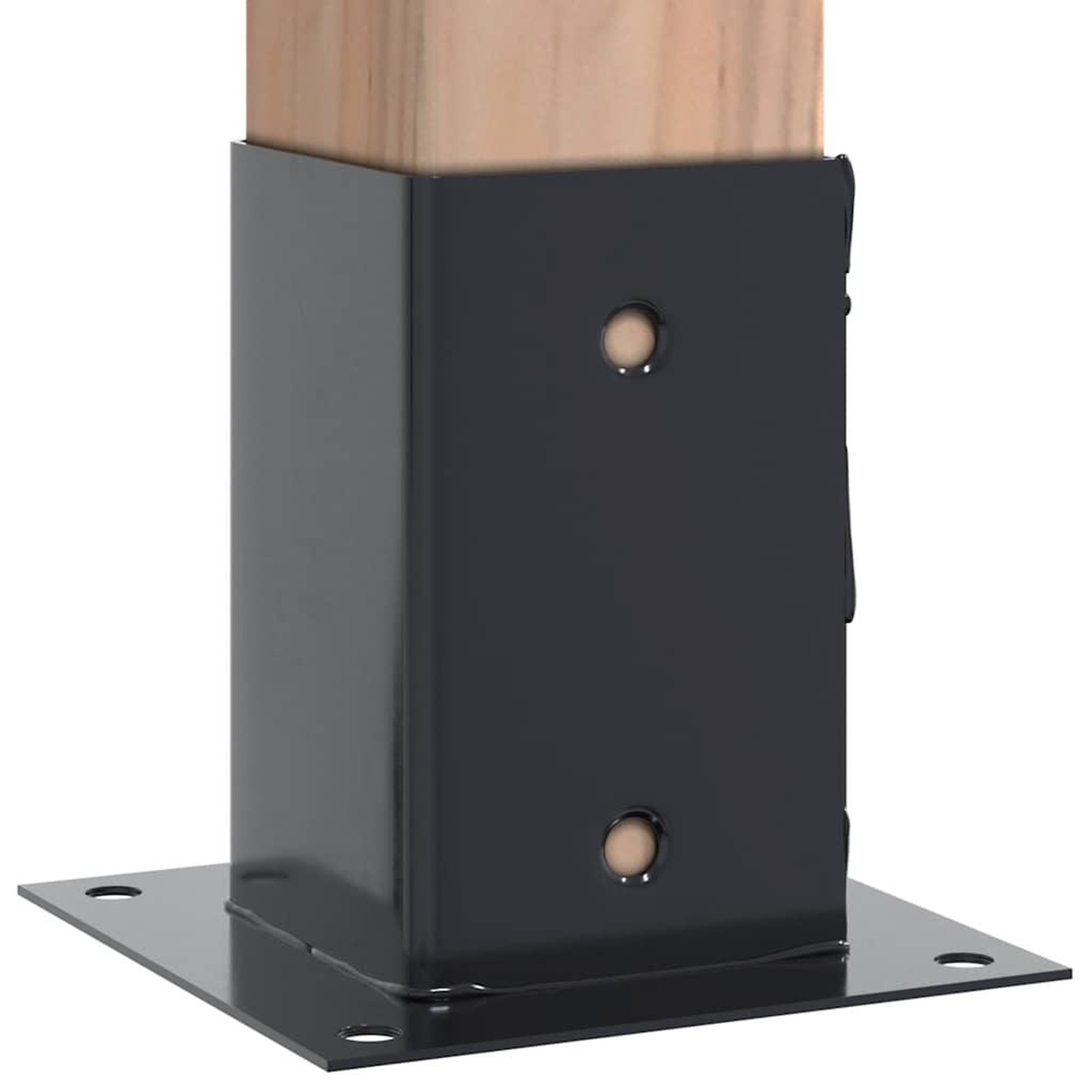 Voir la diapositive 4 : VIDAXL Bases de poteau carrees 4 pcs anthracite 91x91 mm