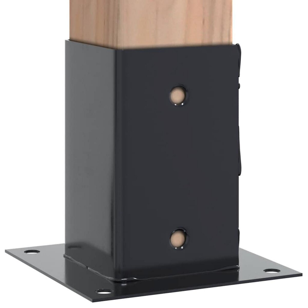 VIDAXL Bases de poteau carrees 4 pcs anthracite 91x91 mm