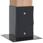 Voir la diapositive 4 : VIDAXL Bases de poteau carrees 4 pcs anthracite 91x91 mm