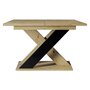 Voir la diapositive 3 : BEST MOBILIER Tosca - table à manger extensible - aspect chêne clair et noir - 4 à 6 personnes