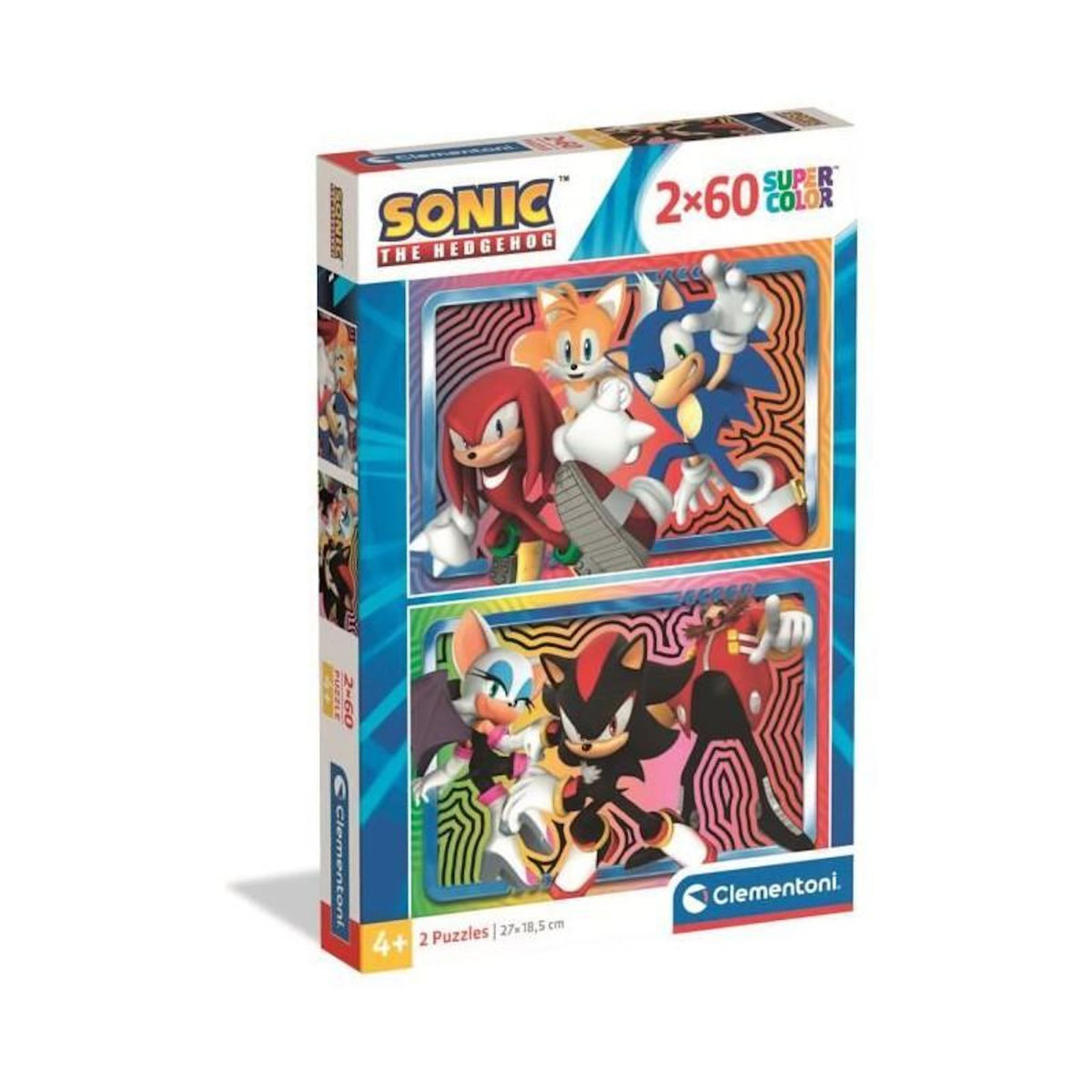 CLEMENTONI Puzzle 2 x 60 pièces - Sonic - CLEMENTONI