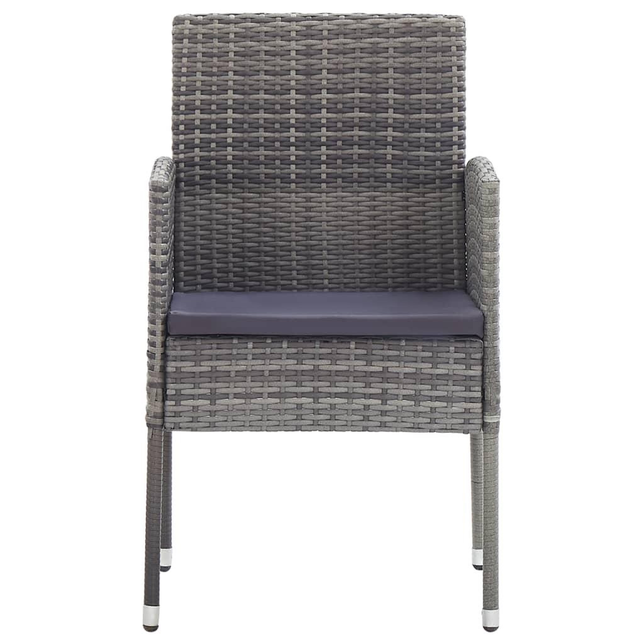Voir la diapositive 3 : VIDAXL Chaises de jardin coussins gris fonce 2 pcs resine tressee