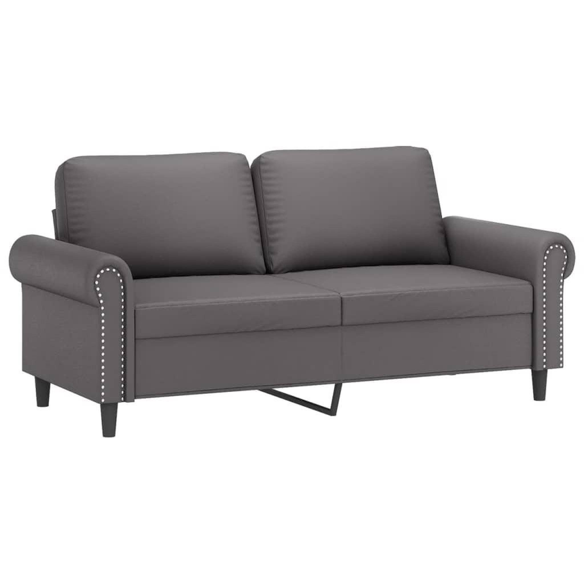 Voir la diapositive 4 : VIDAXL Ensemble de canapes 2 pcs avec coussins Gris Similicuir