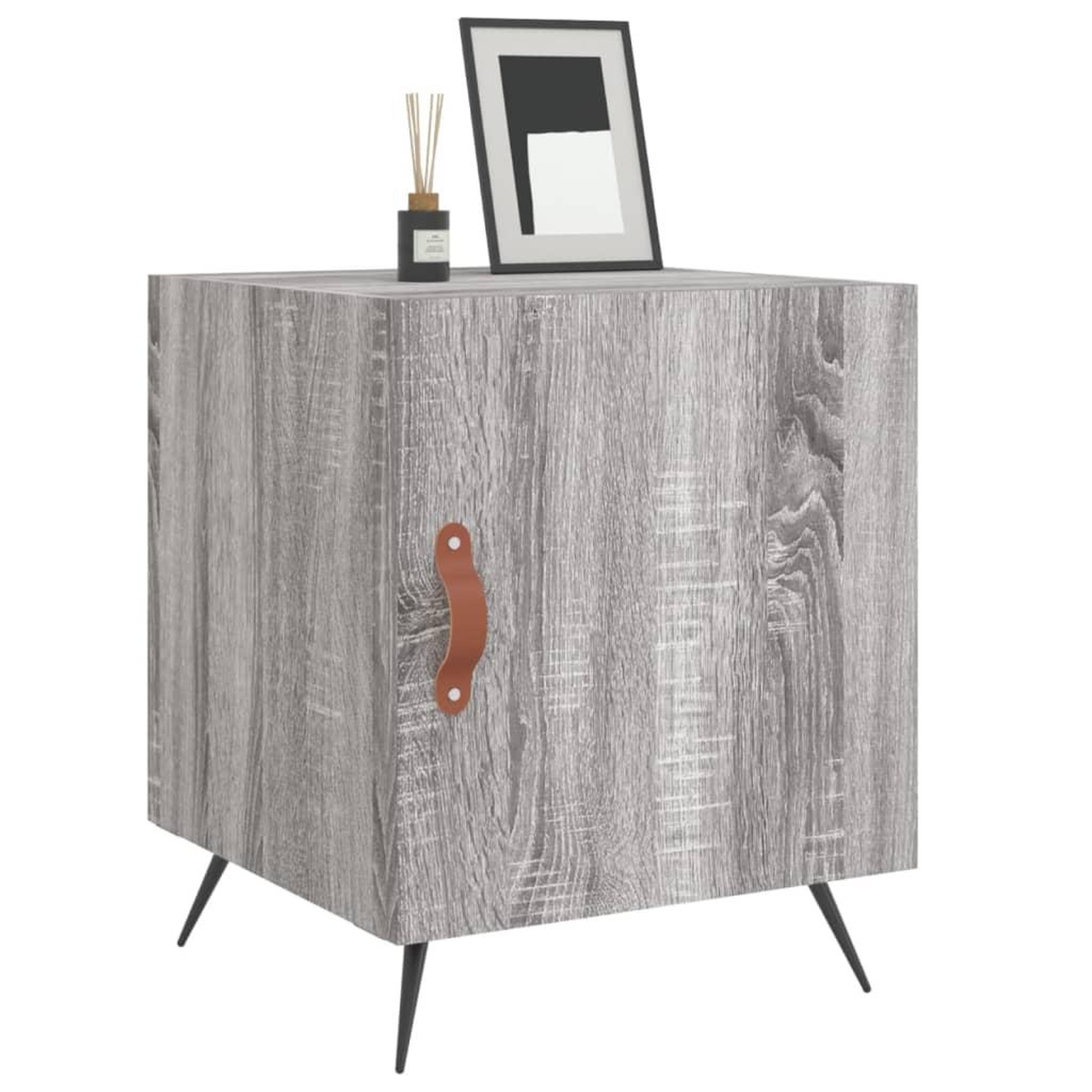 Voir la diapositive 4 : VIDAXL Tables de chevet 2 pcs sonoma gris 40x40x50cm bois d'ingenierie
