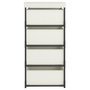 Voir la diapositive 4 : VIDAXL Etagere de rangement avec 4 paniers en tissu Acier Creme