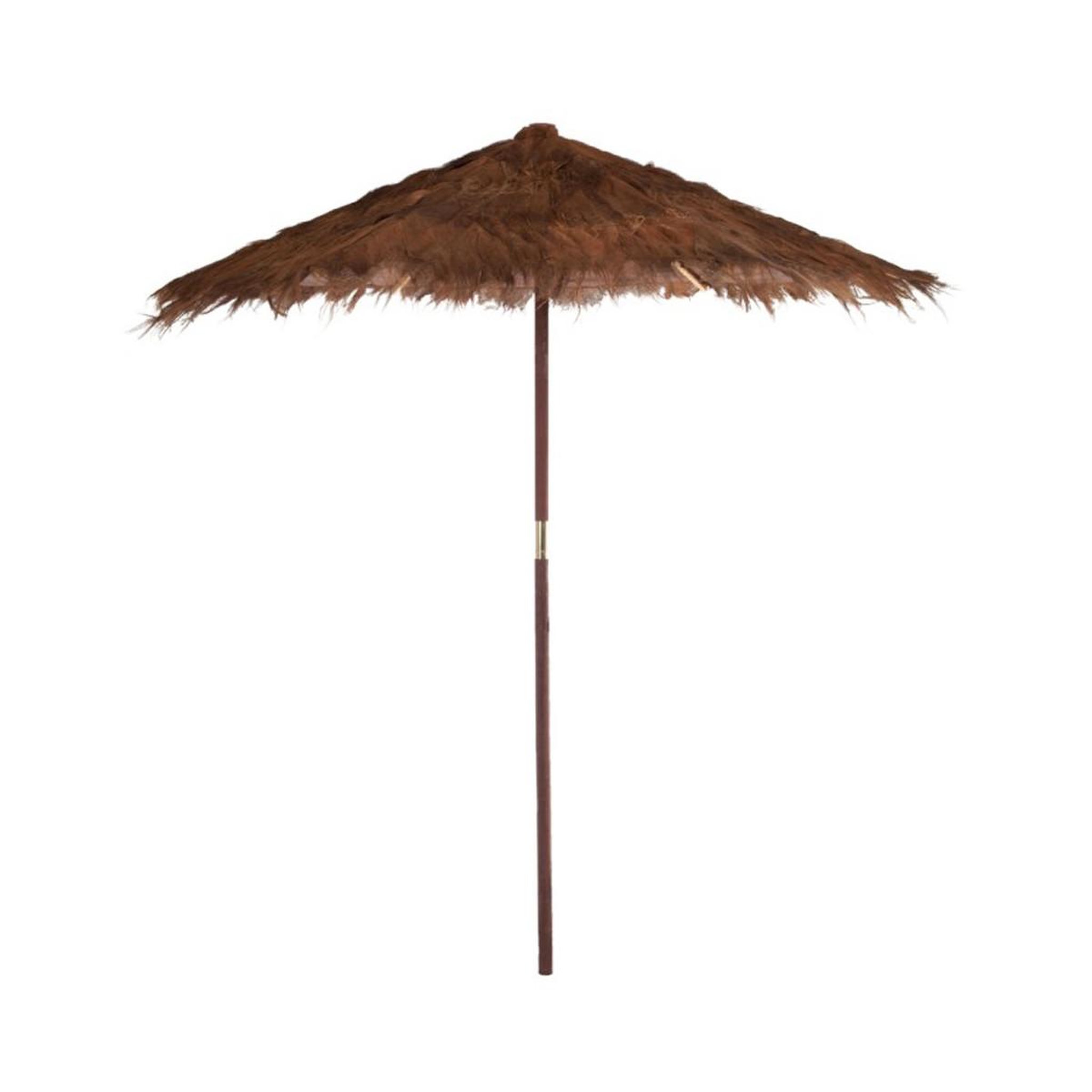 J-LINE Parasol en bois  cocotier  250cm marron