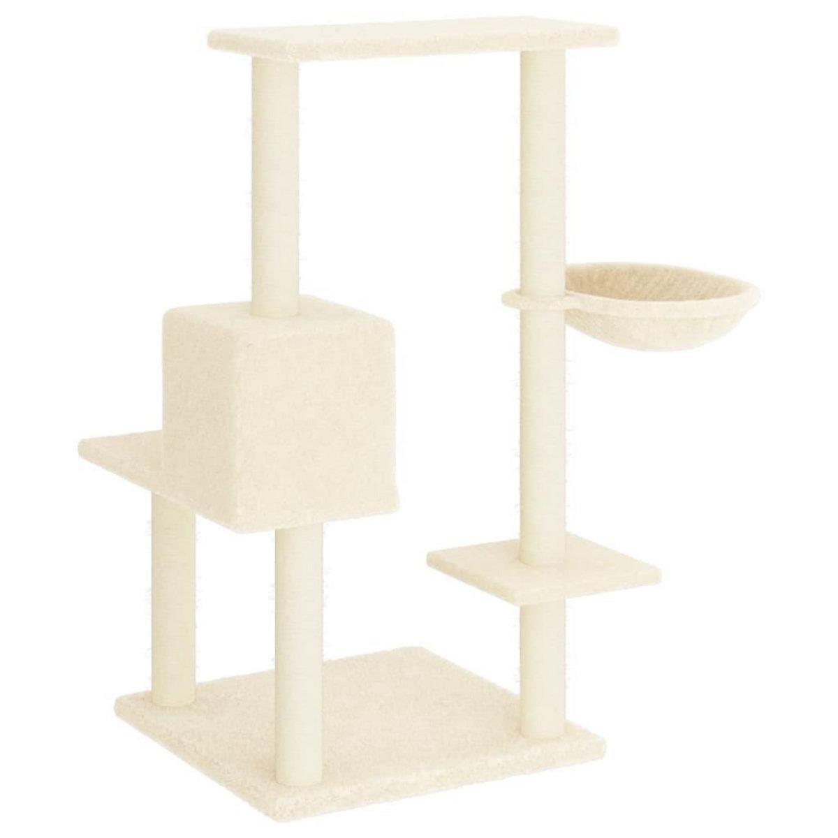 VIDAXL Arbre a chat avec griffoirs en sisal Creme 95 cm