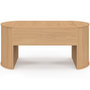Voir la diapositive 3 : ID MARKET Table basse ovale plateau relevable DIVIA 100 cm bois façon hêtre design arrondi