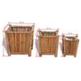 Voir la diapositive 6 : VIDAXL Lits sureleves en bambou avec doublure en nylon 3 pcs