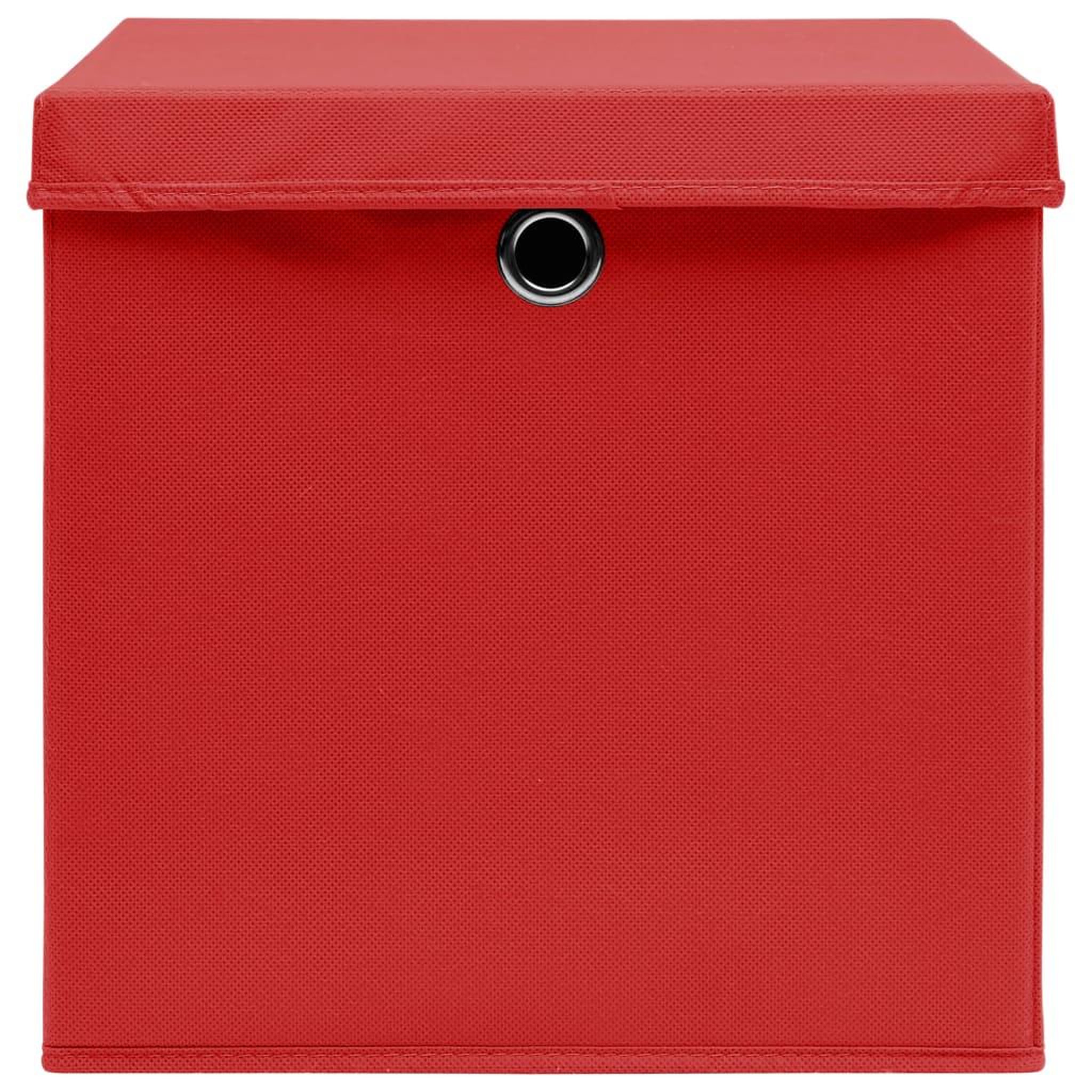 Voir la diapositive 5 : VIDAXL Boîtes de rangement avec couvercles 10 pcs 28x28x28 cm Rouge