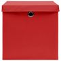 Voir la diapositive 5 : VIDAXL Boîtes de rangement avec couvercles 10 pcs 28x28x28 cm Rouge