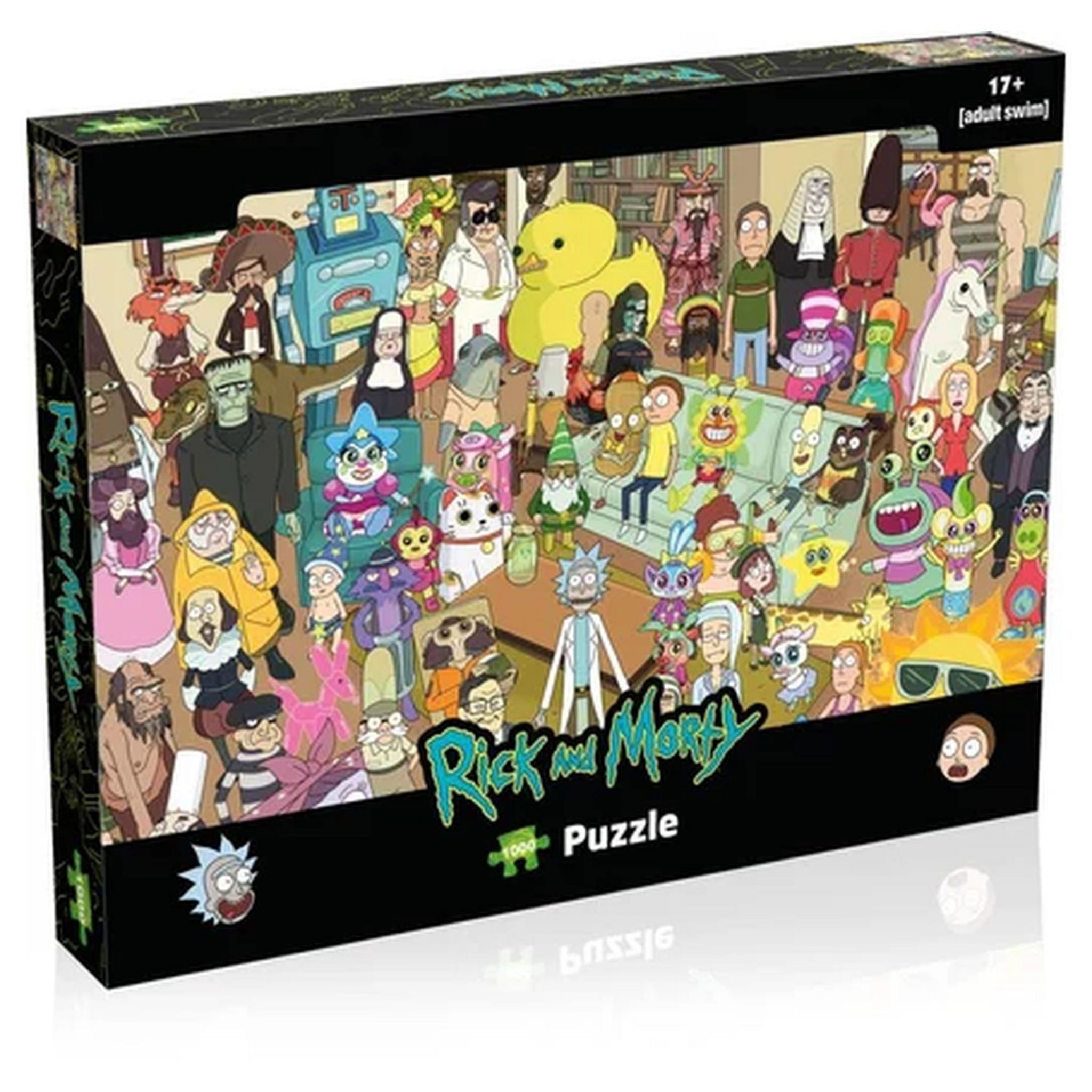 Puzzle Rick And Morty 1000 Pezzi - Anatomy Park - Gioco Da Tavolo In Francese - Dimensioni 66,5 X 50 Cm - 4