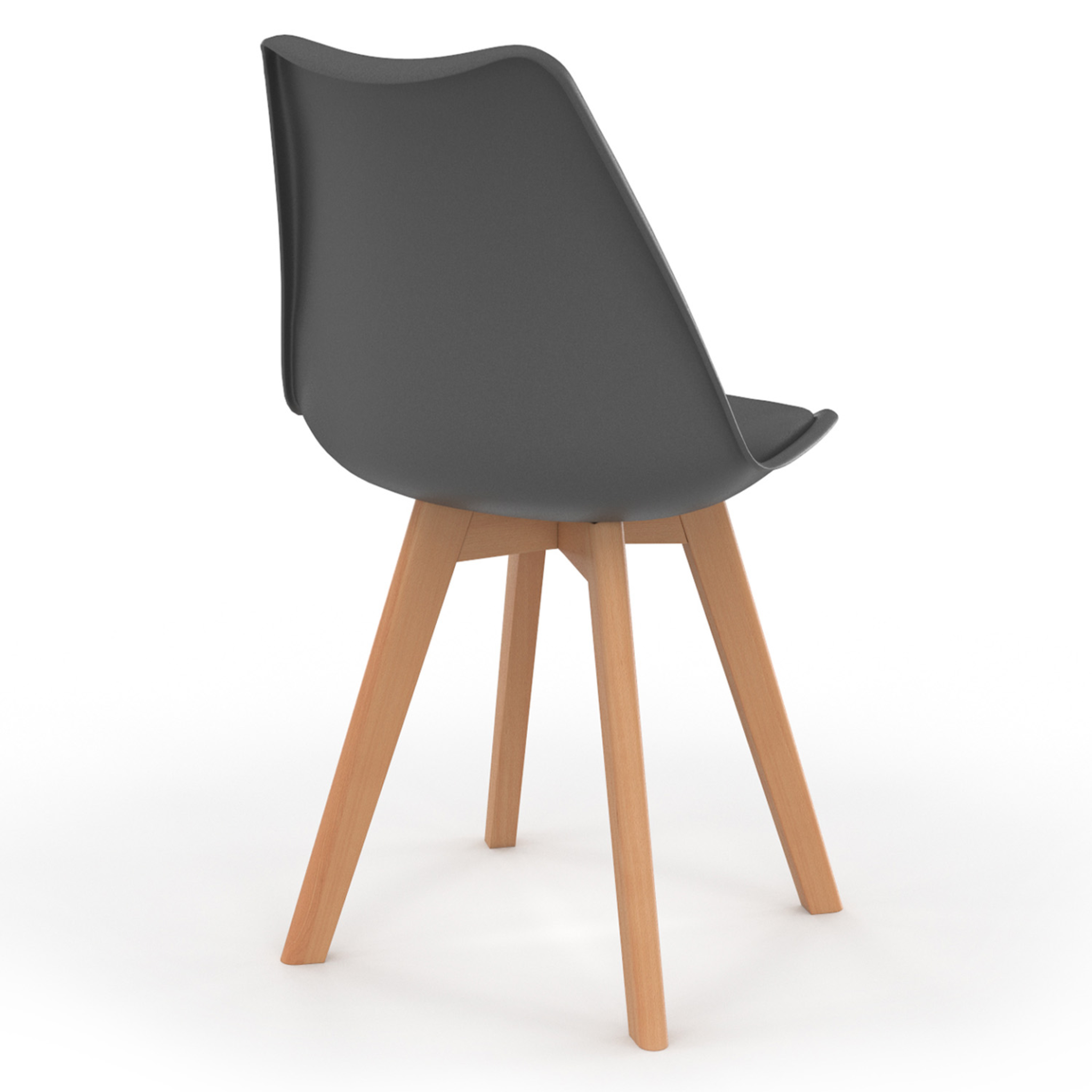 Voir la diapositive 4 : ID MARKET Lot de 4 chaises scandinaves sara mix color gris foncé, terracotta, beige x2