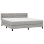 Voir la diapositive 3 : VIDAXL Sommier a lattes de lit avec matelas Gris clair 180x200cm Tissu