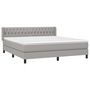 Voir la diapositive 3 : VIDAXL Sommier a lattes de lit avec matelas Gris clair 180x200cm Tissu