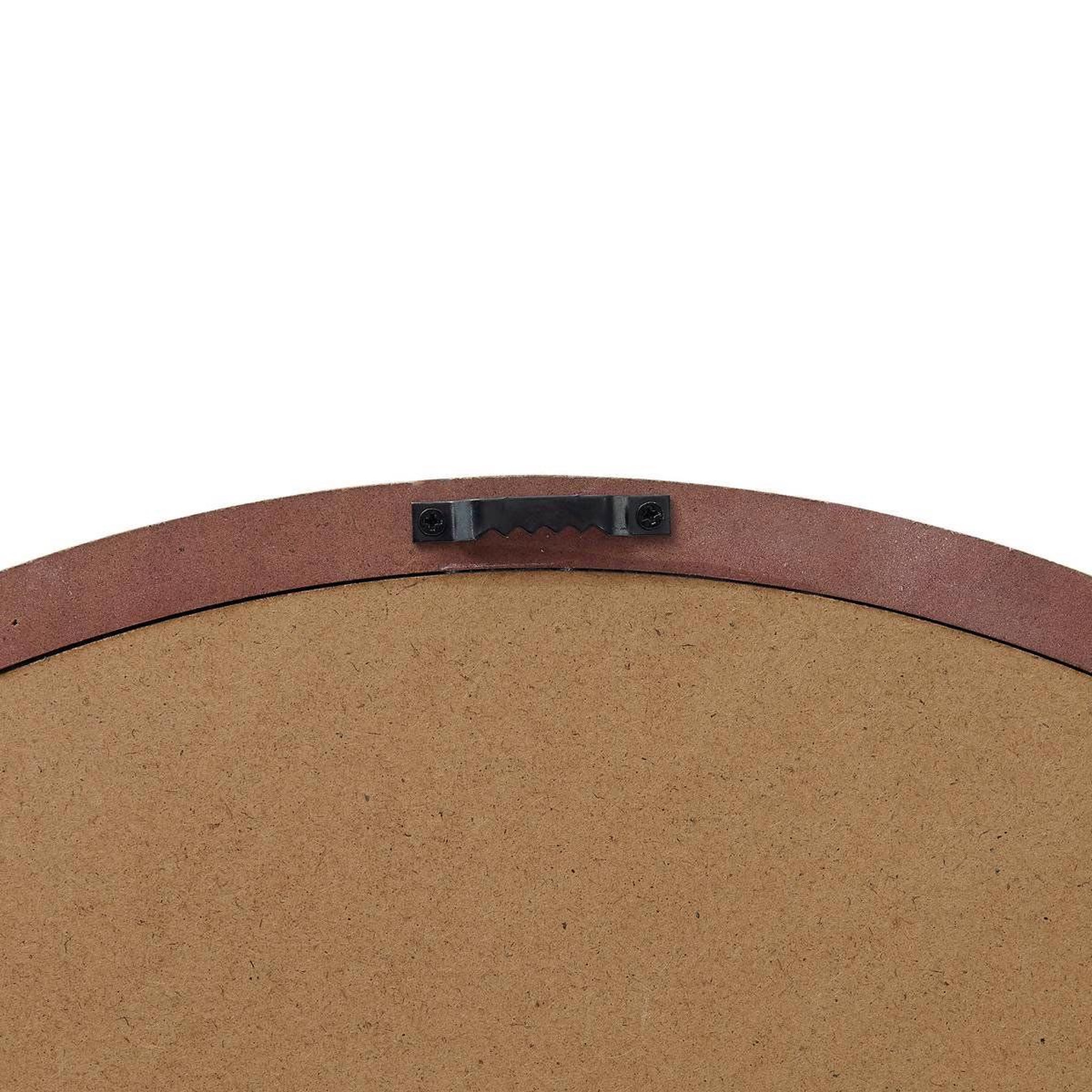 Voir la diapositive 2 : ATMOSPHERA Miroir Mural Rond Design  Austin  50cm Bordeaux