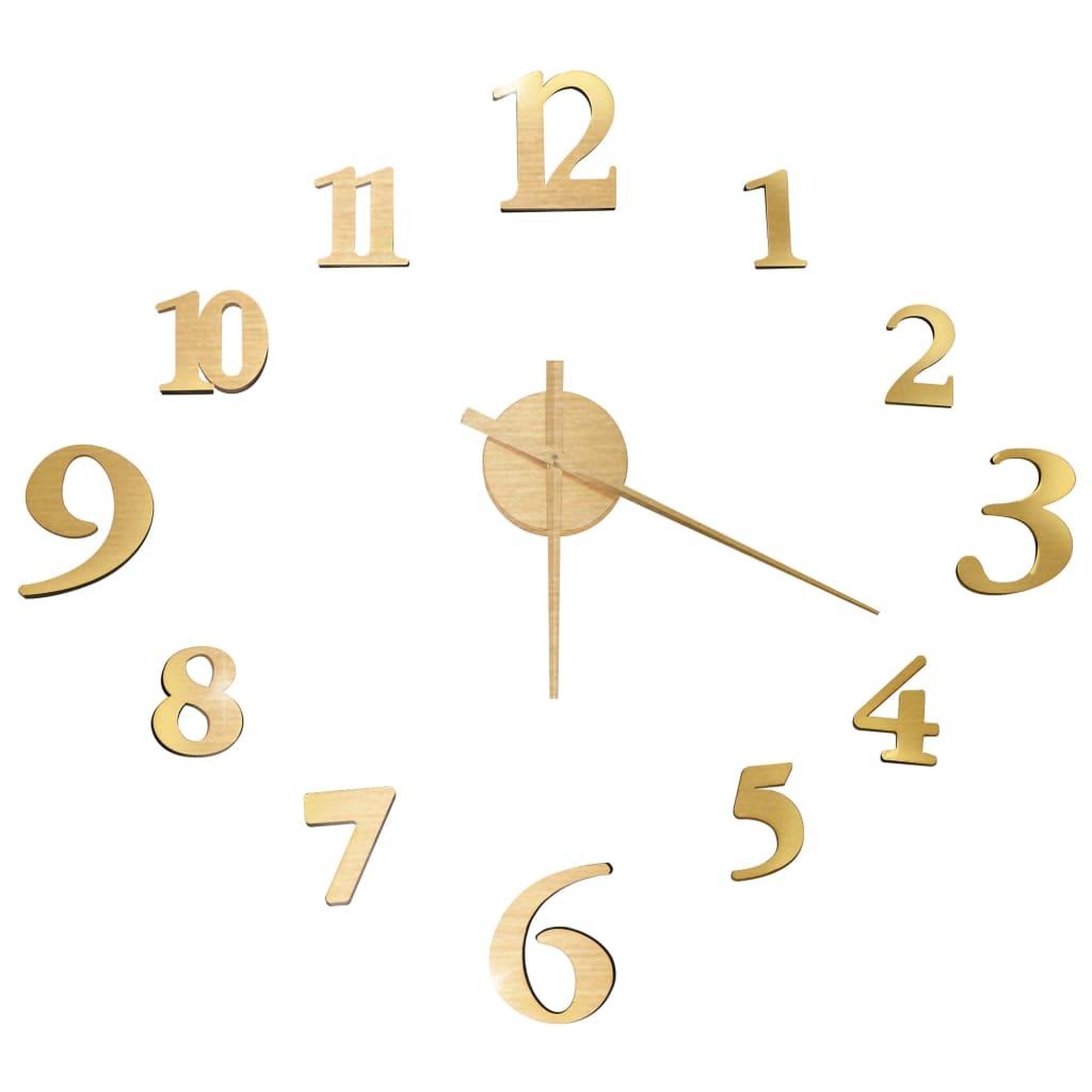Voir la diapositive 2 : VIDAXL Horloge murale 3D Design moderne Dore 100 cm XXL