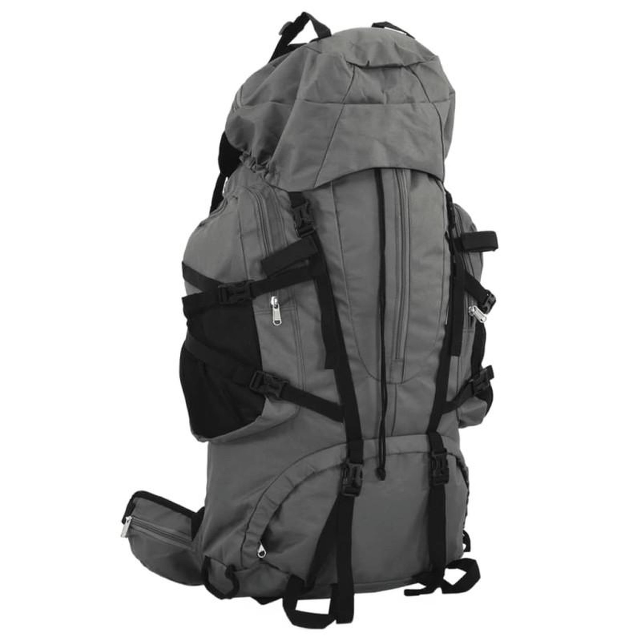 Voir la diapositive 1 : VIDAXL Sac à dos de randonnée gris 80 L tissu oxford