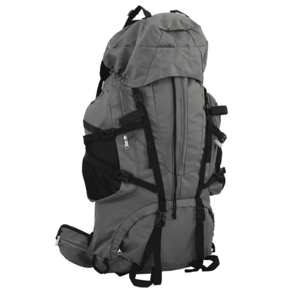 VIDAXL Sac à dos de randonnée gris 80 L tissu oxford