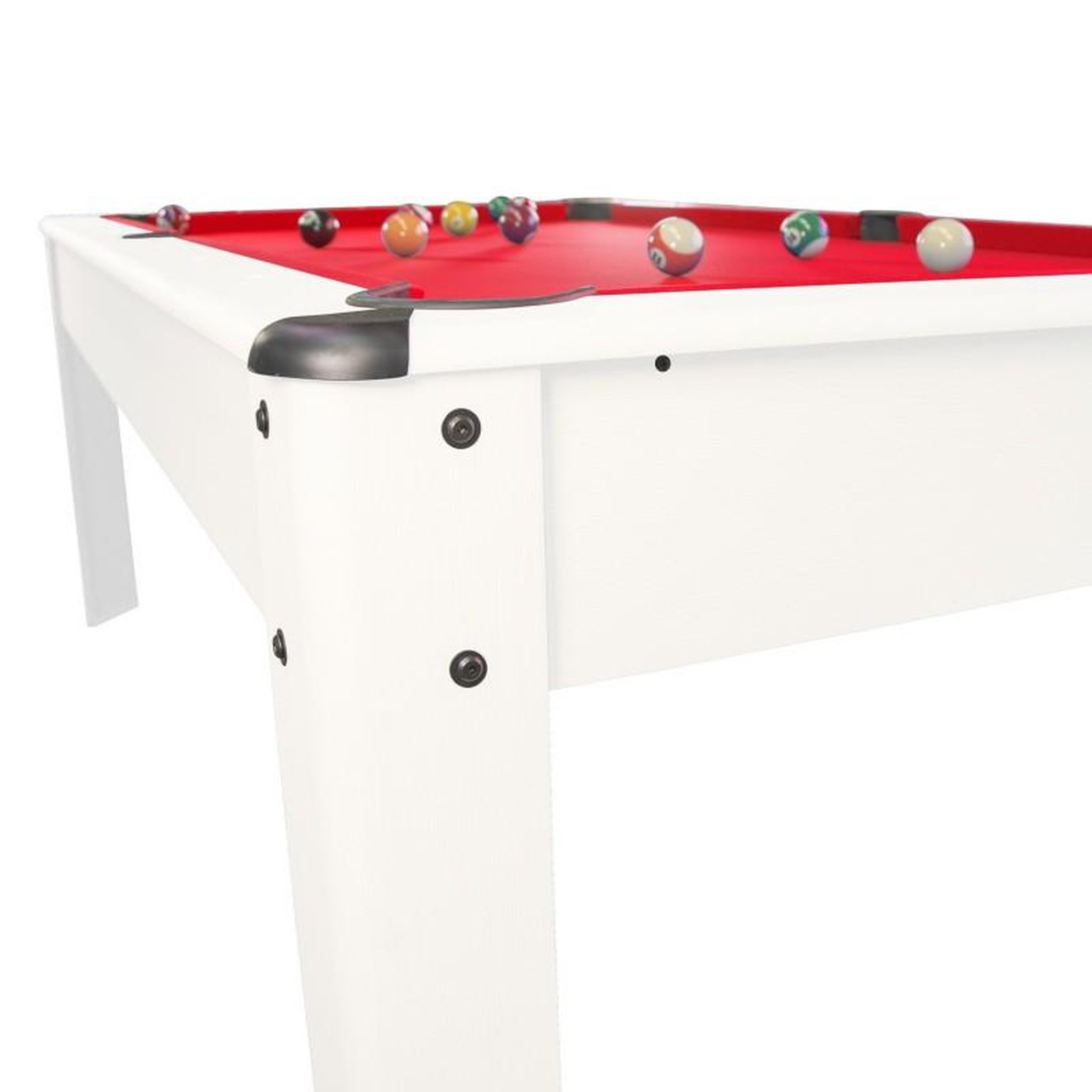 Voir la diapositive 5 : PLAY4FUN Billard Américain HARMONY 6Ft - 206,5 x 116,5 x 80 cm avec accessoires et plateau dînatoire - Couleur Ivoire
