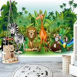 Paris Prix Papier Peint  Jungle Animals. Coloris disponibles : Multicolore