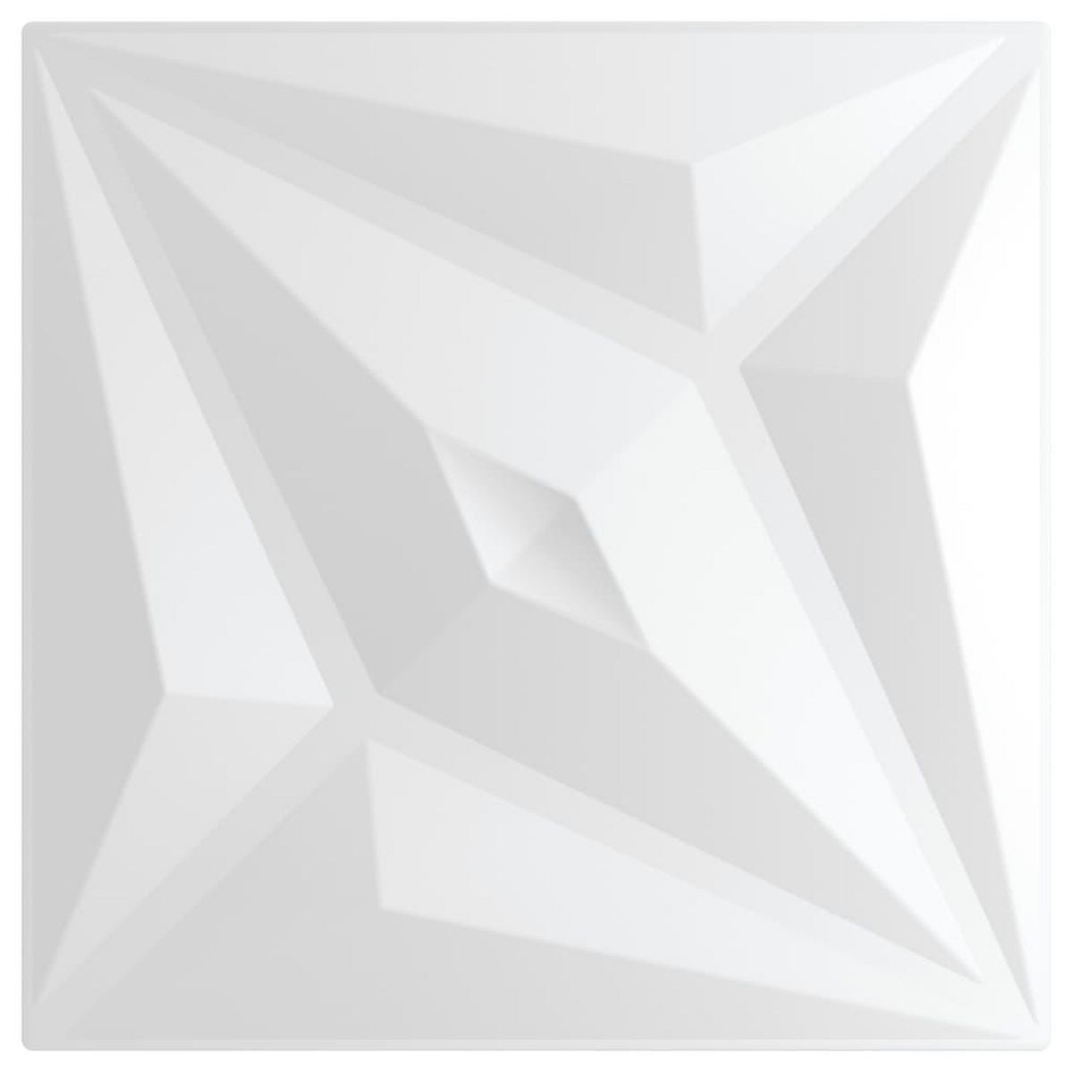 VIDAXL Panneaux muraux 12 pcs blanc 50x50 cm XPS 3 m² etoile