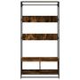 Voir la diapositive 4 : VIDAXL Armoire chêne fumé 90x50x180 cm bois d ingénierie