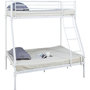 Voir la diapositive 1 : Habitat et Jardin Lit superposé en métal  Leo  Sommiers inclus - 90/140 x 190 cm - Blanc