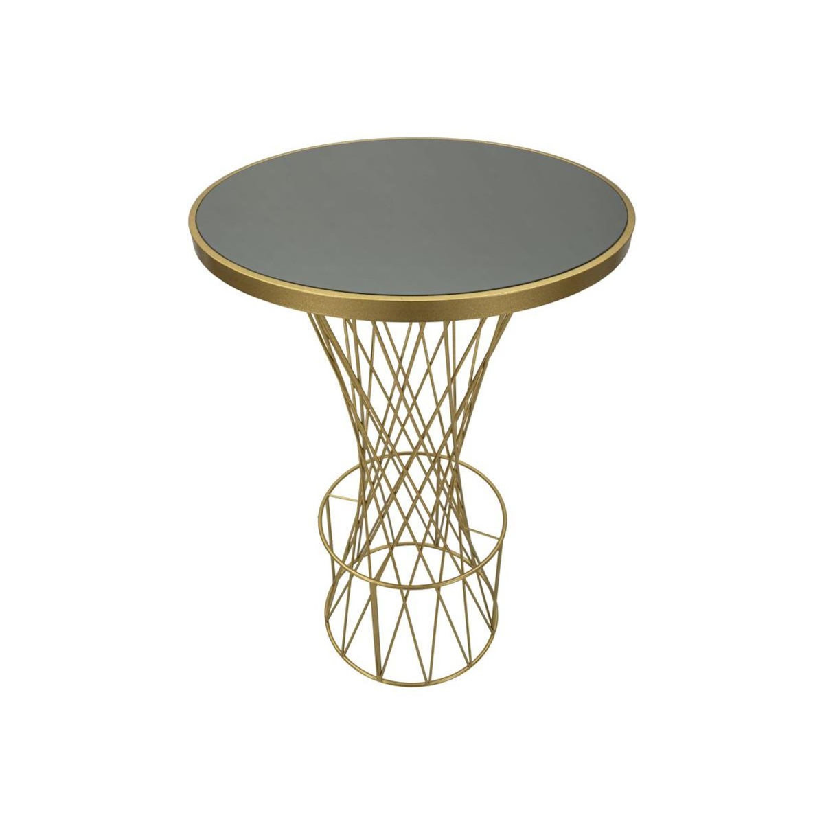 Paris Prix Table de Bar Ronde  Tower  103cm Noir & Or