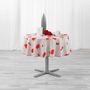 Voir la diapositive 2 : Douceur d'Intérieur Nappe ronde antitache Amapola - Diam. 180 cm - Beige et rouge