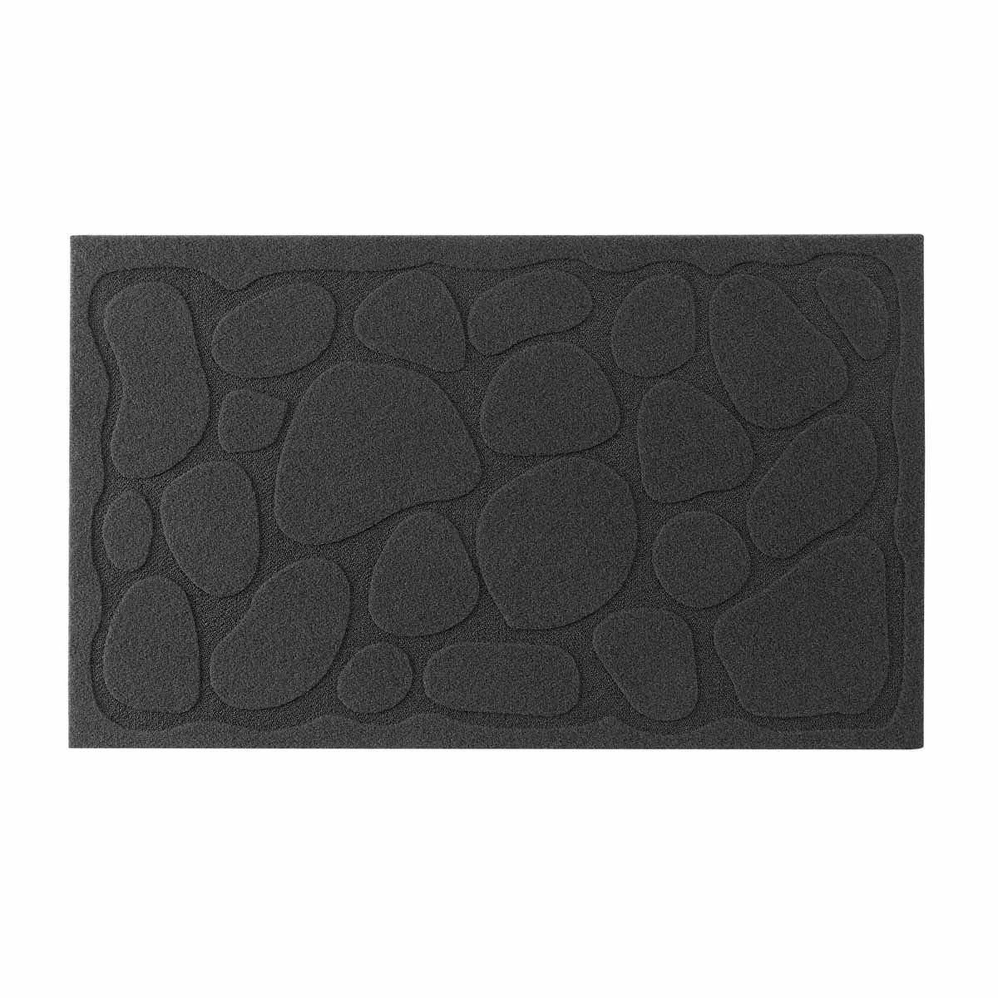 Douceur d'Intérieur Tapis d'entrée à motifs  graphite  45x75cm noir