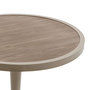 Voir la diapositive 4 : HESPERIDE Table de jardin bistro ronde en aluminium effet bois 2 places OVIALON - Lin et argile