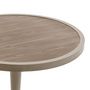 Voir la diapositive 4 : HESPERIDE Table de jardin bistro ronde en aluminium effet bois 2 places OVIALON - Lin et argile