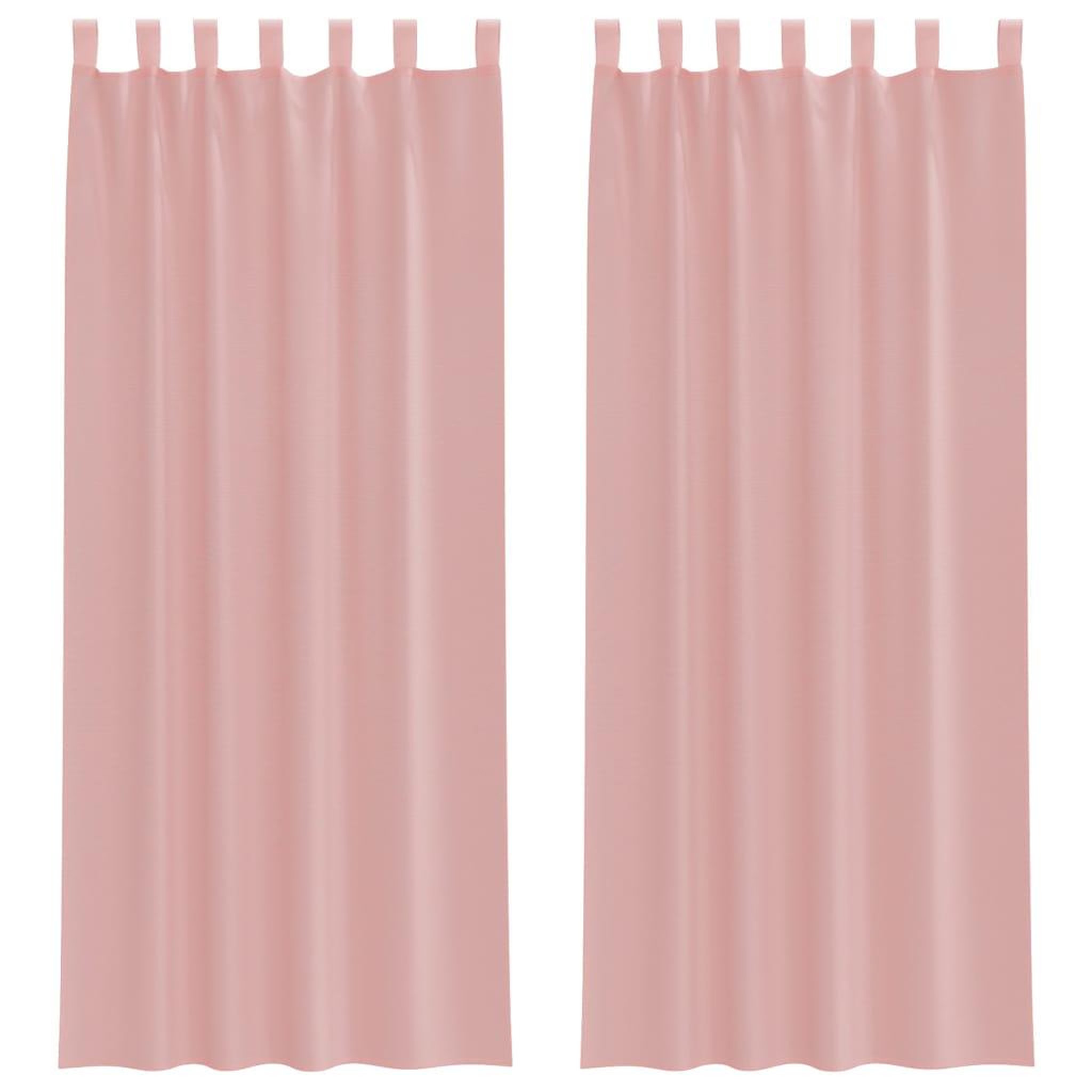 Voir la diapositive 2 : VIDAXL Rideaux en voile avec passe-tringles 2 pcs rose