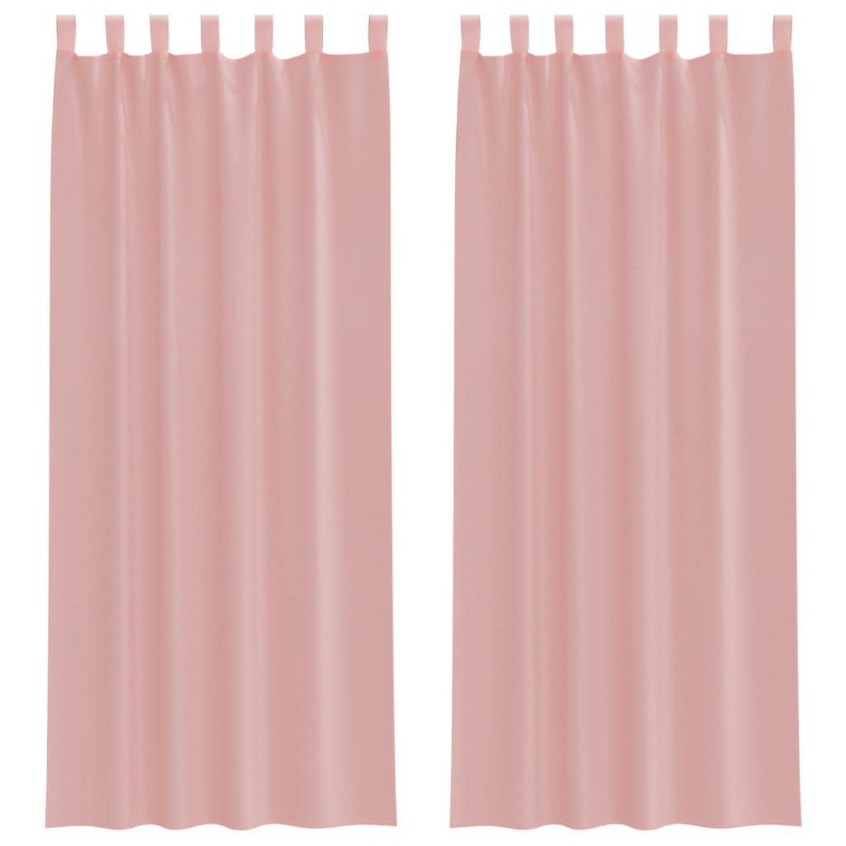 VIDAXL Rideaux en voile avec passe-tringles 2 pcs rose