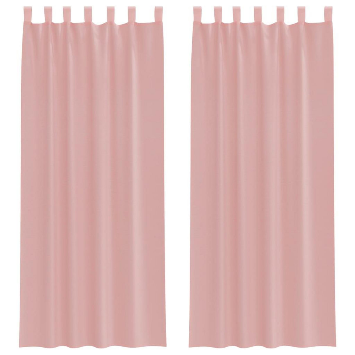 VIDAXL Rideaux en voile avec passe-tringles 2 pcs rose
