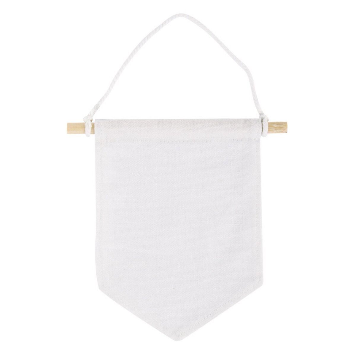 Rayher Fanion de tissu à suspendre, blanc naturel, 14x14cm, 3 pces