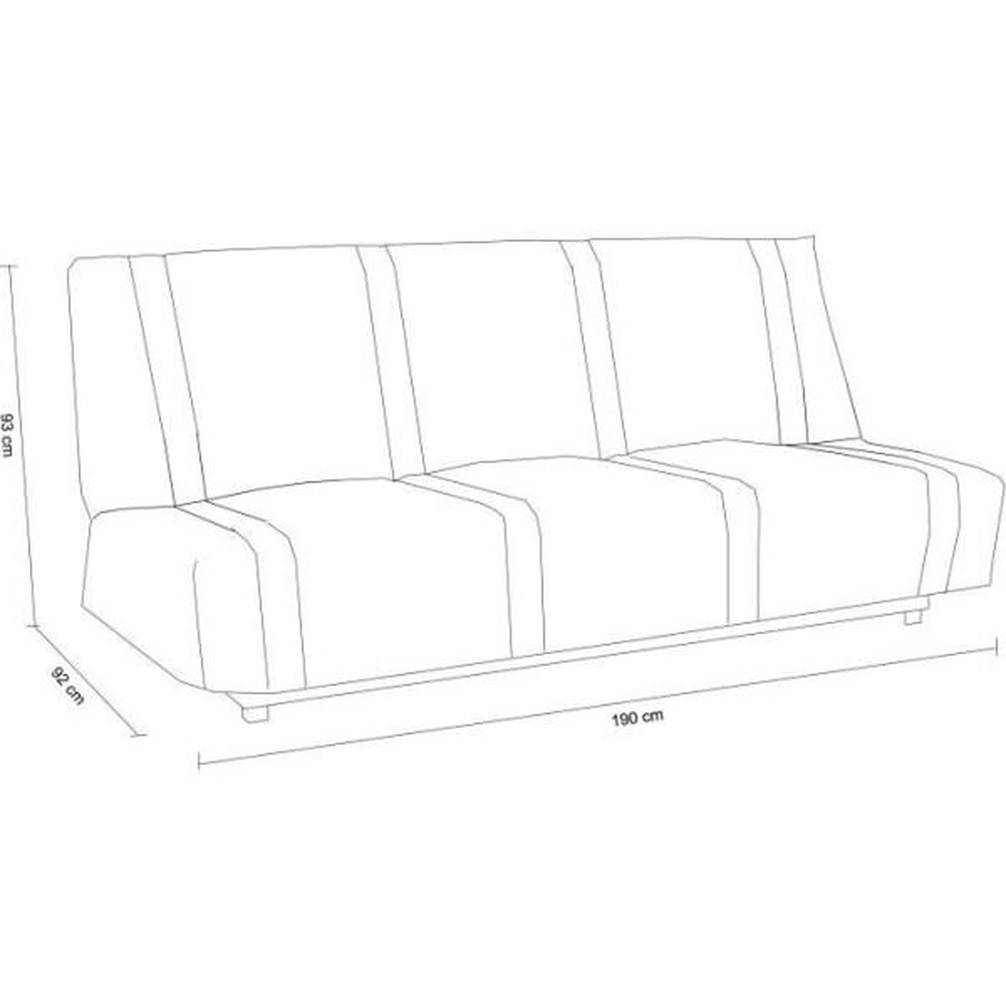 Voir la diapositive 5 : MARKET24 Banquette clic clac 3 places - Terracotta - 100% coton - L 193 x P 92 cm - LENA