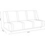 Voir la diapositive 5 : MARKET24 Banquette clic clac 3 places - Terracotta - 100% coton - L 193 x P 92 cm - LENA