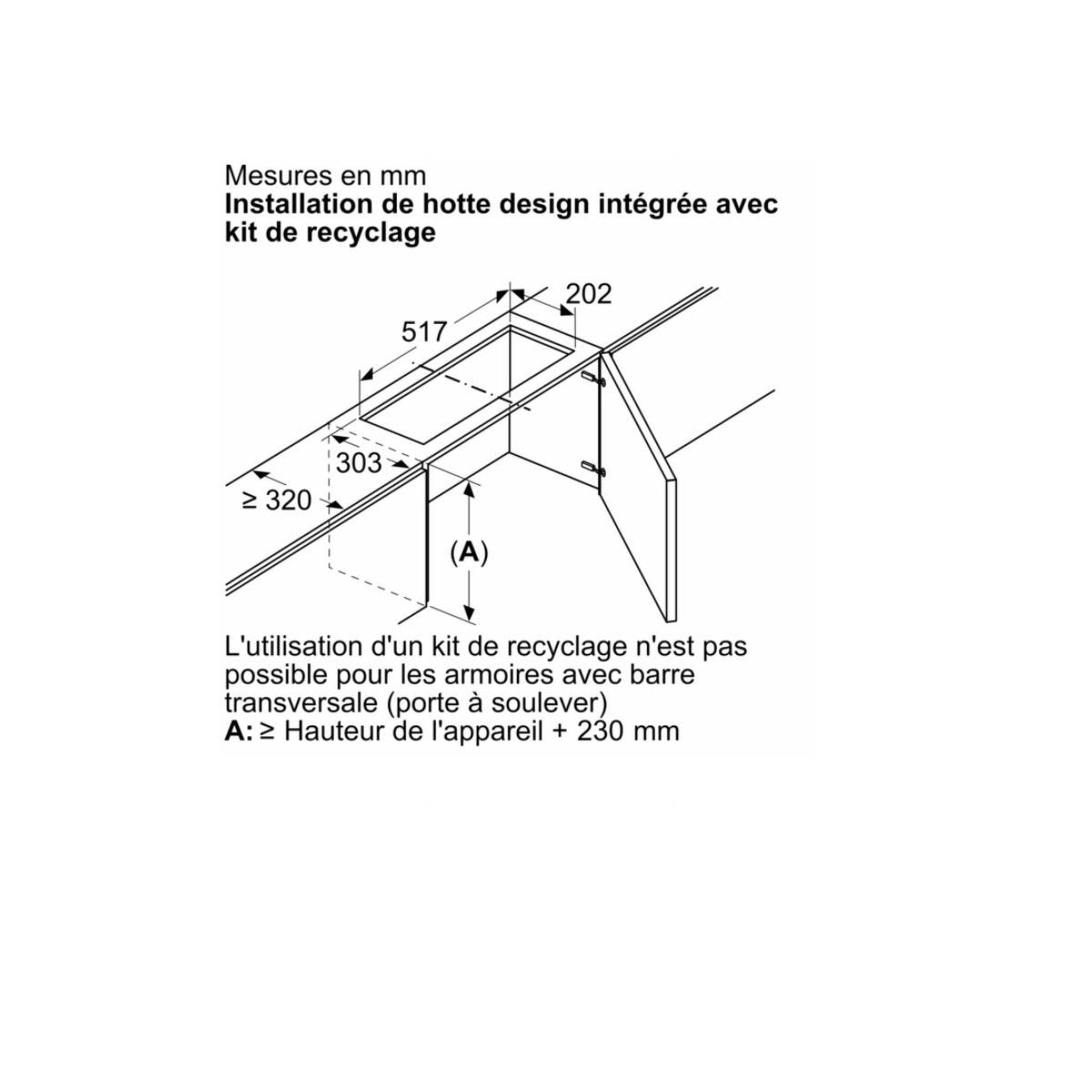 Voir la diapositive 6 : BOSCH Module de recyclage pour hotte - dwz1ix1c6