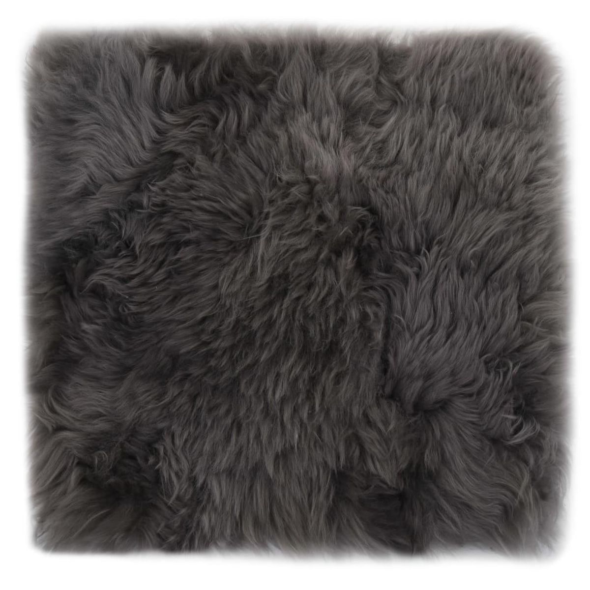 VIDAXL Coussins de chaise lot de 2 Gris clair 40x40cm Mouton veritable