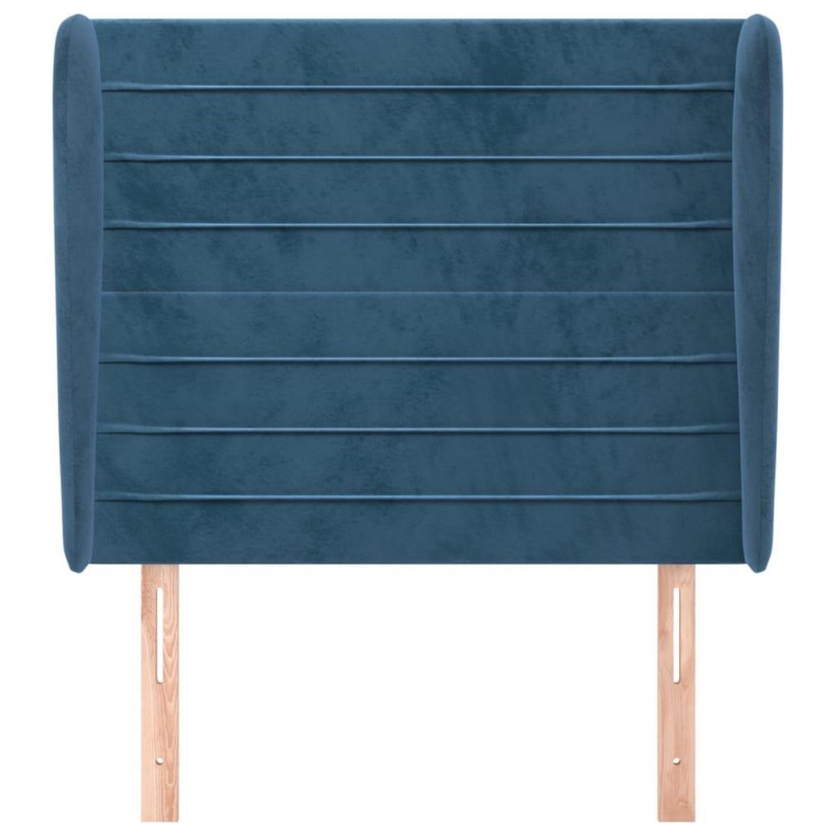 VIDAXL Tete de lit avec oreilles Bleu fonce 103x23x118/128 cm Velours